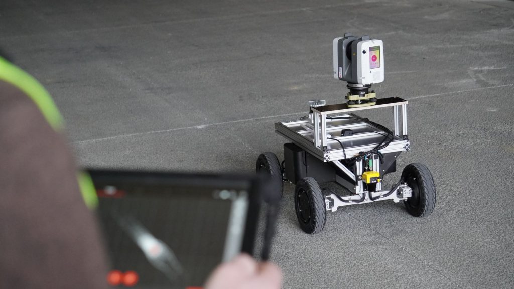ARTI robot CHASI with sensors for autonomous data acquisition for inspections.